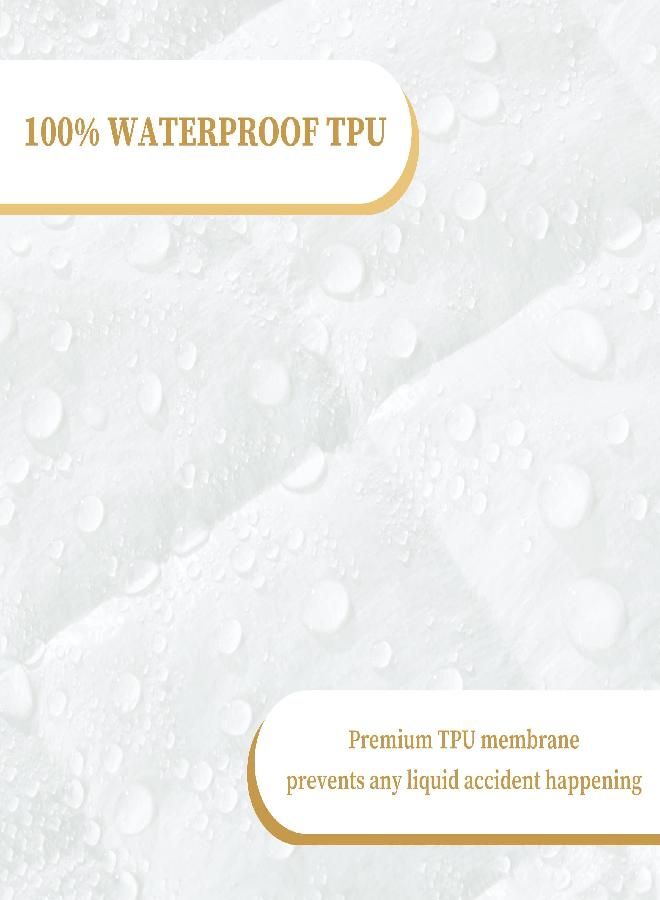 Safe and Sound Quilted Fitted Full Mattress Pad Cover, Waterproof Mattress Protector, Deep Pocket Elastic Fits Up to 18'', Breathable Soft Alternative Filling Mattress Pad - Image 2