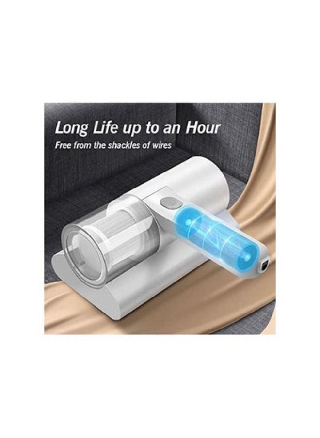 Generic - Portable Mites Remover Dust Collector Handheld Wireless Vacuum Cleaner Household Home Instrument Mini Sterilizer Rechargeable Brush with Large Suction For Bed Pillows Cloth Sofas and Carpet Acaricide - Image 1