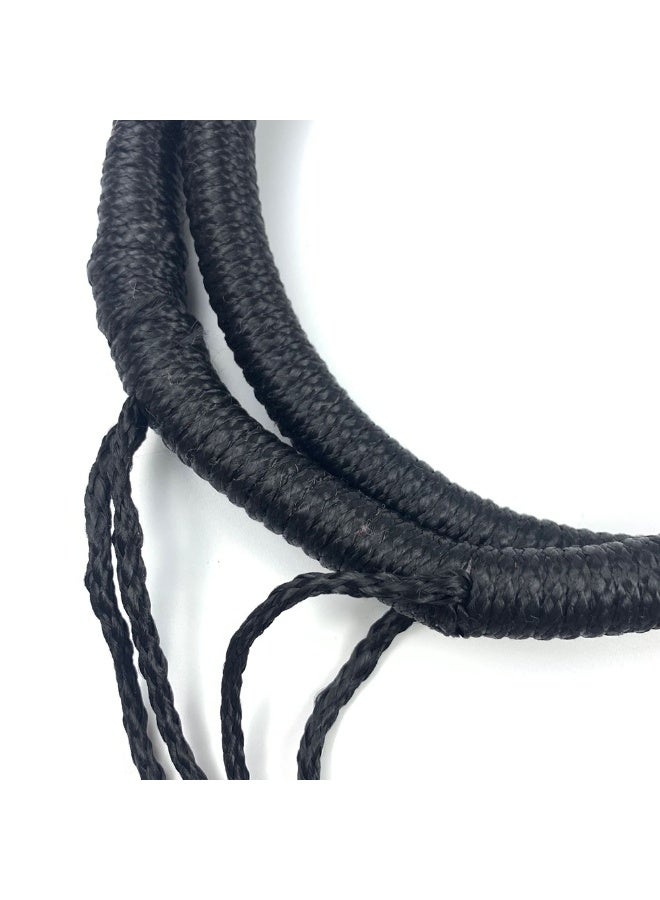 Solid Black Boys Daily Head Scarf Hajib Accessories Headband With Tassel Classic Gentlemen Headband 48CM - Image 3