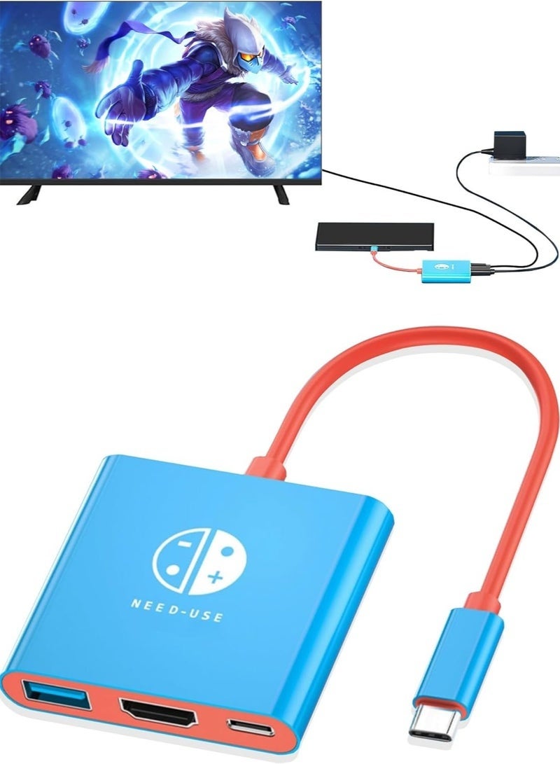 Bukela Switch Dock for Nintendo Switch & OLED, Nintendo Switch Docking Station for TV,Nintendo Switch Base Accessories,Portable Switch Travel Dock,USB C to HDMI Adapter for Steam Deck/MacBook/Laptop - Image 1