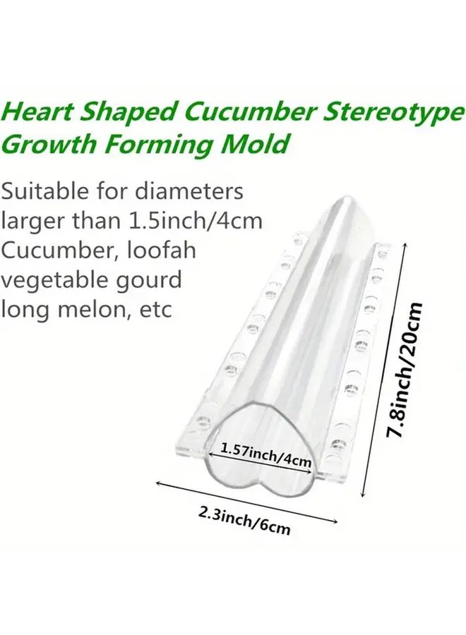 4 Molds Transparent Cucumber Shaping Tools Star Heart Vegetable Growth Mold Easy Use - Image 3