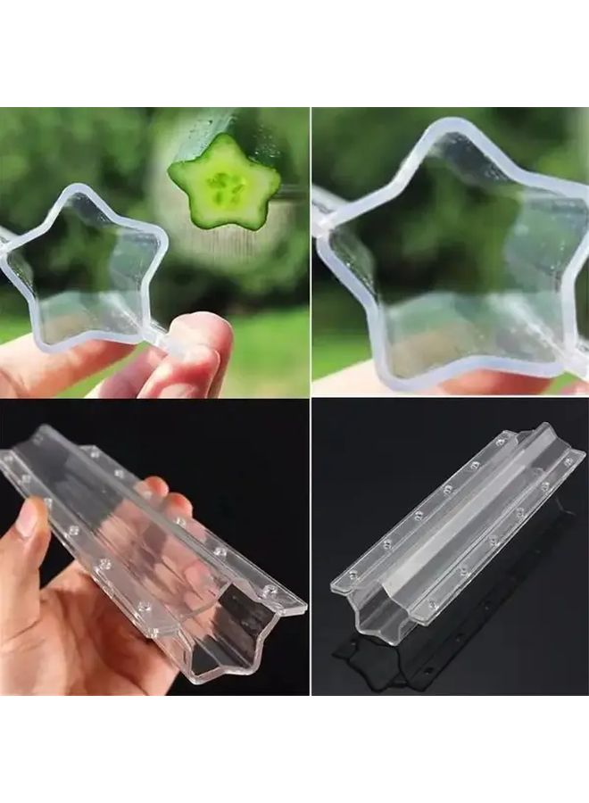 4 Molds Transparent Cucumber Shaping Tools Star Heart Vegetable Growth Mold Easy Use - Image 5