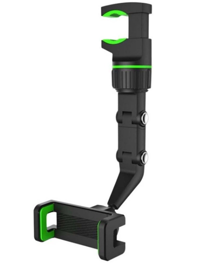 ELTRAZONE Rearview Mirror Phone Holder for Car, Multifunctional Rearview Mirror Phone Holder, 50mm-100mm Universal 360 Rotatable Car Phone Holder Mount Cell Phone Cradles for Car/Back Seat/Kitchen- Black - Image 1