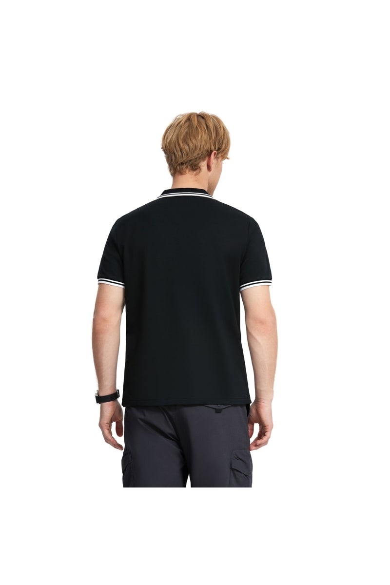 GIORDANO Black Regular Fit Polo Shirt for Men - Image 4
