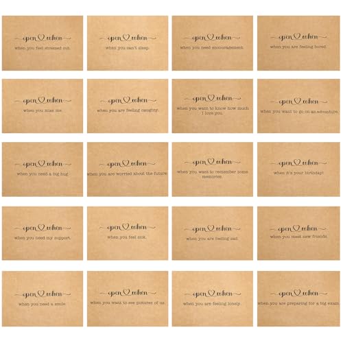 TrinhGuo 20 PCS Open When Envelopes - TrinhGuo Open When Envelopes for College Student, Kraft Paper College Letters Set, Long Distance Gift Letters, Going Away Gift Kit for Friends Relatives Sweethearts - Image 1