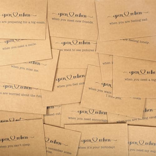 TrinhGuo 20 PCS Open When Envelopes - TrinhGuo Open When Envelopes for College Student, Kraft Paper College Letters Set, Long Distance Gift Letters, Going Away Gift Kit for Friends Relatives Sweethearts - Image 5