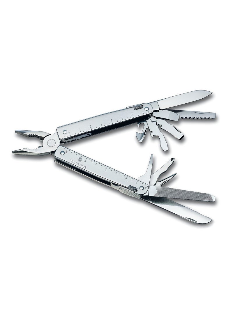 Victorinox Victorinox Swiss Tool Swiss Army Knife, 24 Function Swiss Made Multi-Tool with Needle-Nose Pliers, Wire Cutters and Large Blade - Silver  - Image 1
