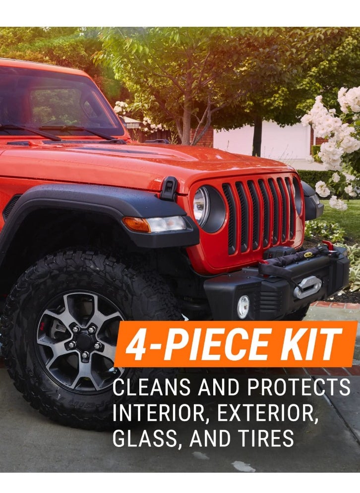 ARMOR ALL Armor All Car Wash and Car Cleaner Kit by Armor All, Includes Glass Wipes, Car Wash & Wax Concentrate, Protectant Spray and Tire Foam  - Image 2