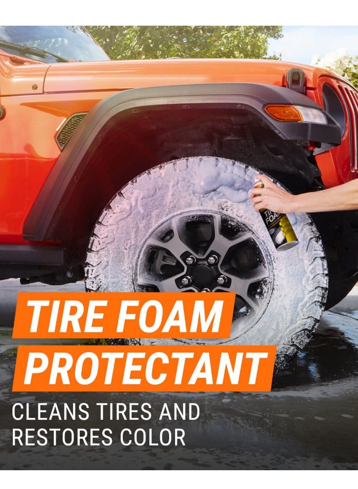 أرمور أول مجموعة غسيل وتنظيف السيارات  4 قطع من أرمور أول، تتضمن مناديل تنظيف الزجاج ومناديل زجاجية و  رغوه للاطارات  و غسول و واكس - Image 5