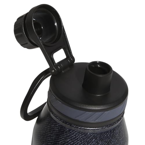 adidas 1 Liter (32 oz) Metal Water Bottle, Hot/Cold Double-Walled Insulated 18/8 Stainless Steel, Twill Black/Black/Grey Five, 32 Ounces - Image 5