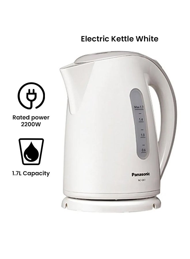 Panasonic Electric Kettle 1.7 L 2200 W NC-GK1 White - Image 2