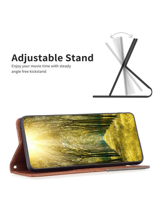 S-TOP Case For Samsung Galaxy A15 Rhombus Texture Magnetic Leather Phone Case - Image 5