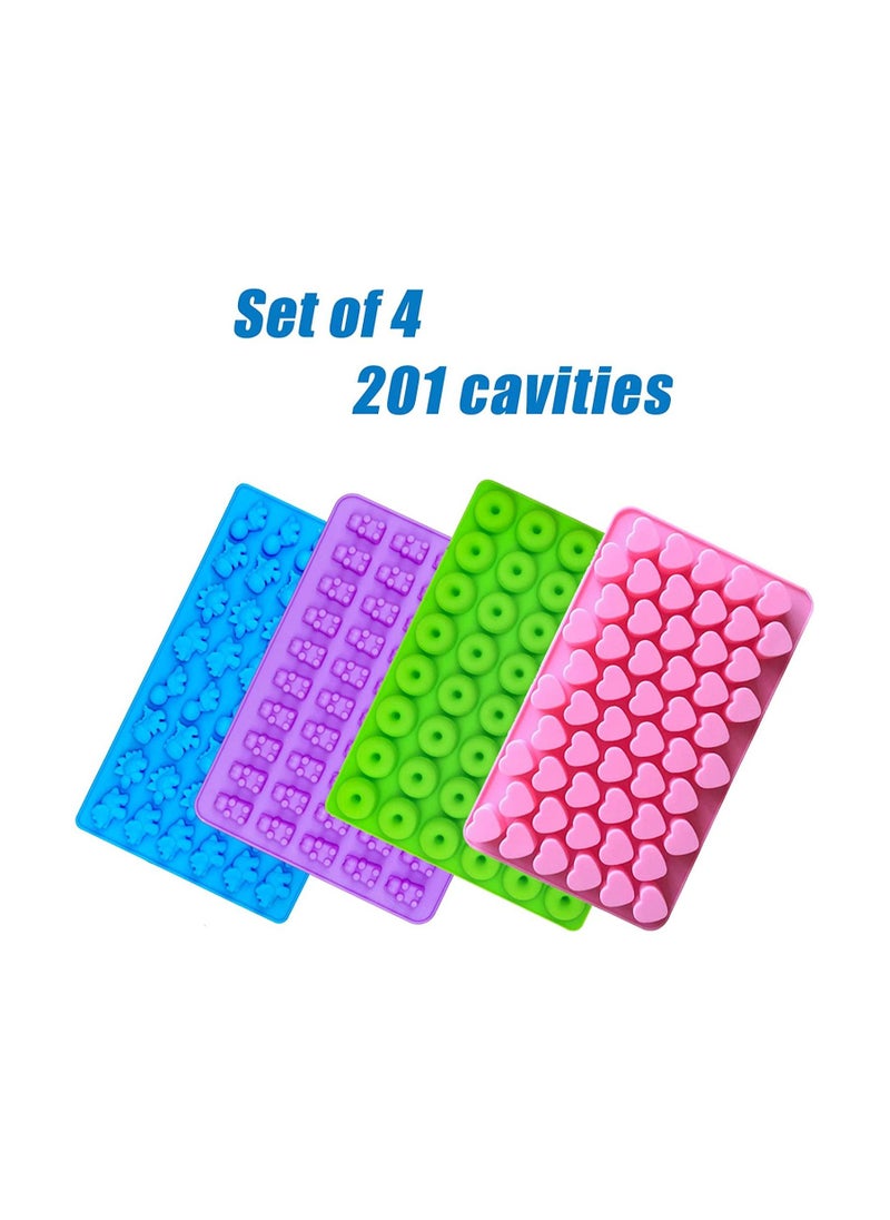 Cool Baby Cool Baby bear candy molds silicone, gummy molds with 2 droppers, non-stick silicone candy molds including mini dinosaur, bear shape, hearts and mini donut, set Of 4.  - Image 5