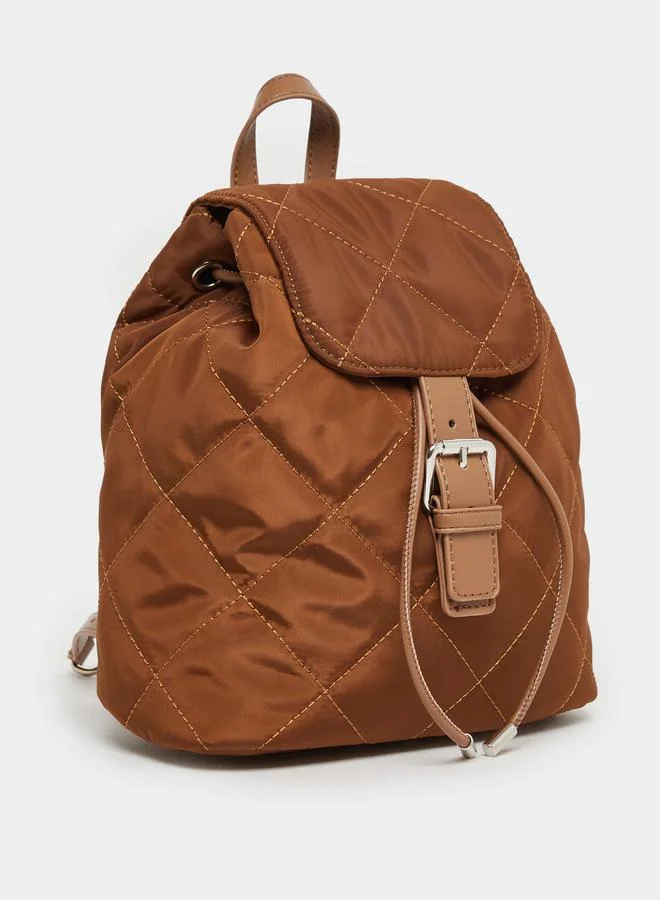 ستايلي Styli Stitch Accent Quilted Look Backpack