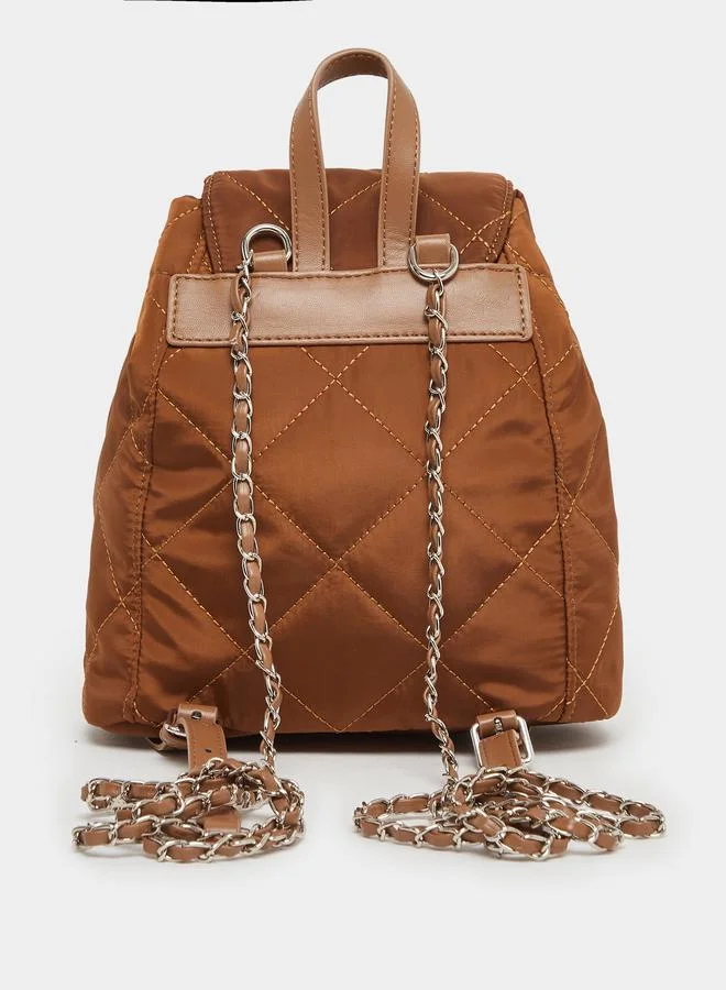 ستايلي Styli Stitch Accent Quilted Look Backpack