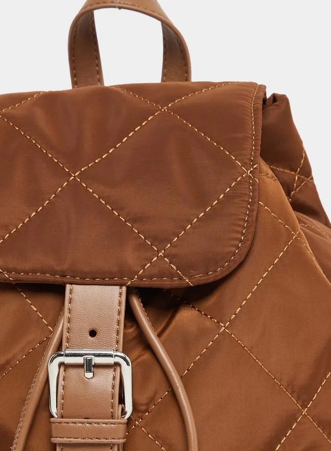 Styli Styli Stitch Accent Quilted Look Backpack