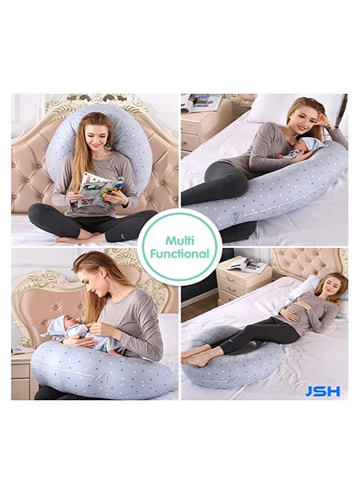 Plush Creative Planet Plush Pregnancy Dual Purpose Baby Breastfeeding & Maternity Body Pillow  - Image 4