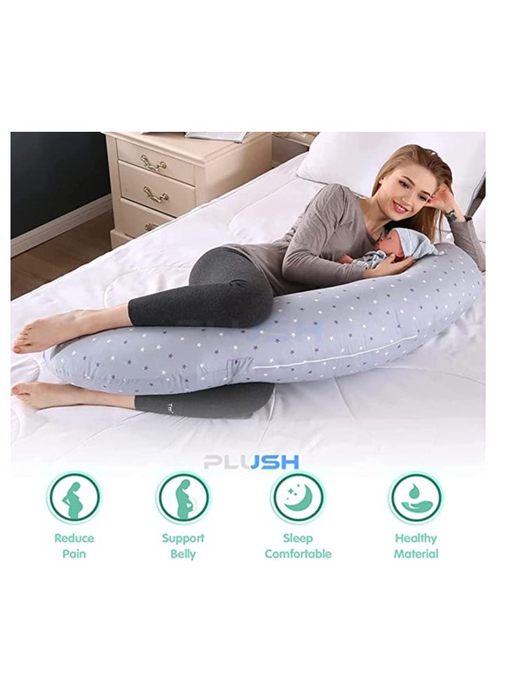 Plush Creative Planet Plush Pregnancy Dual Purpose Baby Breastfeeding & Maternity Body Pillow  - Image 2