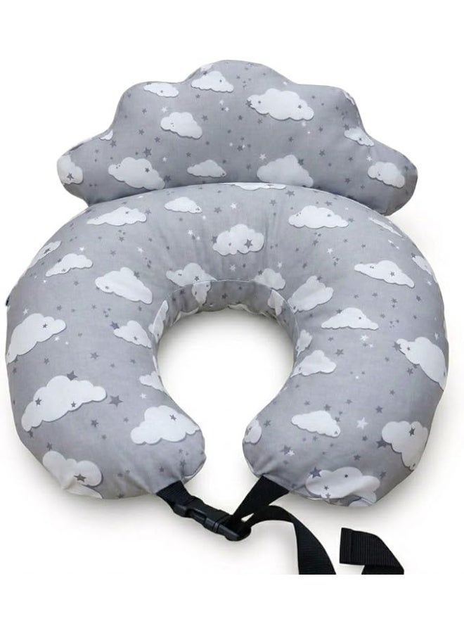 Plush Creative Planet Push Nursing Pillow for Breastfeeding & Baby Support with Back Clutch – Multi-Use for Feeding, Carrying & Sitting Baby, Soft 100% Cotton Removable Washable Cover - Image 4