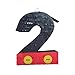 A Pinata 4 U APINATA4U Black Red Number Two Pinata with Yellow Buttons Second Themed Birthday Party Supplies and Decorations Anniversary Celebrations Pinata Kids Second Birthday Gift 20 X 16 X 4 Inches - Image 2