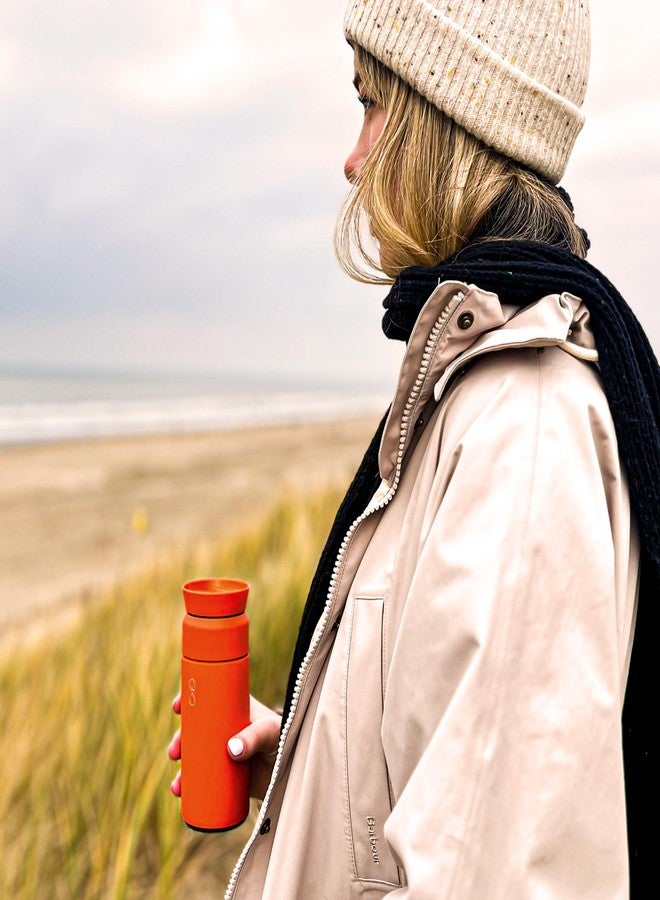 Ocean Bottle Brew Flask 12 oz | Insulated Travel Flask for Hot & Cold Drinks | Recycled Stainless Steel | Sustainable, Eco Friendly Gift (Sun Orange) - Image 3