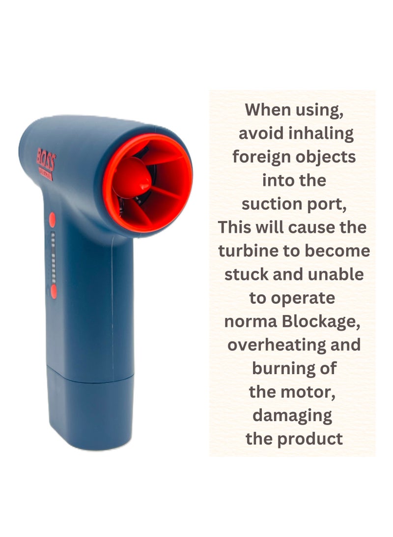 بوس_لايف_ستايل مكنسة كهربائية ومنفاخ هواء محمول للسيارة لاسلكي، مكنسة كهربائية يدوية صغيرة، مروحة تربو بـ 6 سرعات، منفاخ غبار هواء عالي الطاقة قابل لإعادة الشحن، محمول لتنظيف الكمبيوتر المحمول والكمبيوتر الشخصي - Image 3