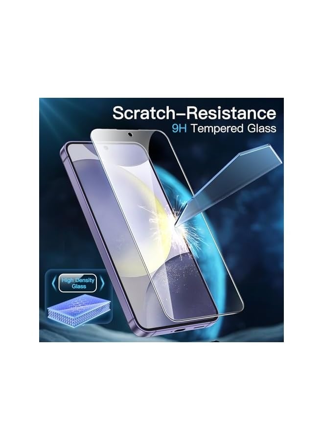 جي تيك واقي شاشة لهاتف سامسونج جالاكسي S24+ / S24 Plus 5G مقاس 6.7 بوصة، غشاء زجاجي مقوى، متوافق مع معرف بصمة الإصبع، شفاف عالي الدقة، عبوة من 3 قطع - Image 3