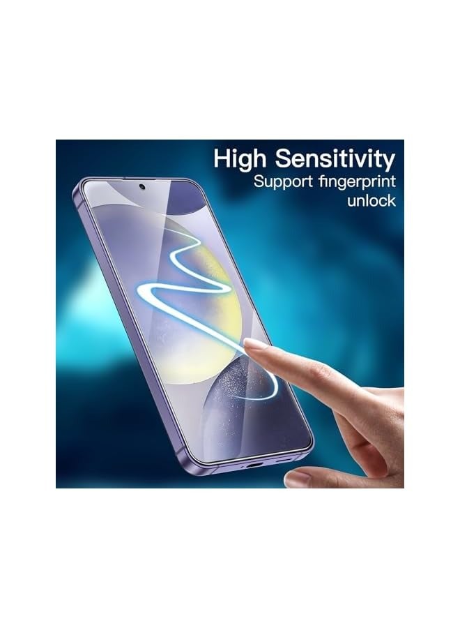 جي تيك واقي شاشة لهاتف سامسونج جالاكسي S24+ / S24 Plus 5G مقاس 6.7 بوصة، غشاء زجاجي مقوى، متوافق مع معرف بصمة الإصبع، شفاف عالي الدقة، عبوة من 3 قطع - Image 4