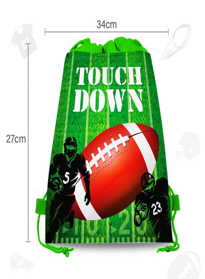 CC HOME 12 Pack Drawstring Bags for Kids Girls Boys Birthday Party Favor Bags, Football Theme Baby Decorations 10.6 x 13.4 inches - Image 3