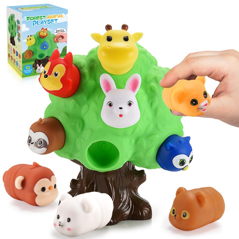 SnapGlowz Gifts for 15 Year Old Boys Toddler Toys Farm Animal Learning Toy for Toddlers 16 Forest Animal Playset Montessori Toys for 26 Girls Sensory Easter Birthday Gifts for Boys - Image 2