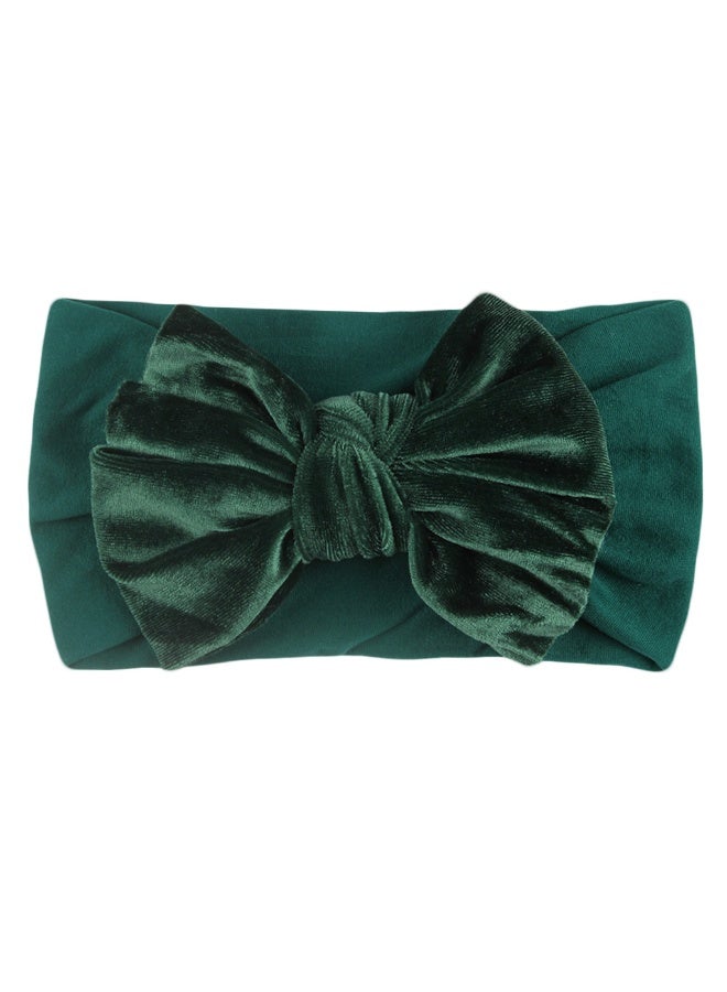 5 Pcs Baby Girls Bow Headband Pleuche Velvet Stretchy Elastic Bow Knotted Turban for Baby Toddler Infant - Image 5