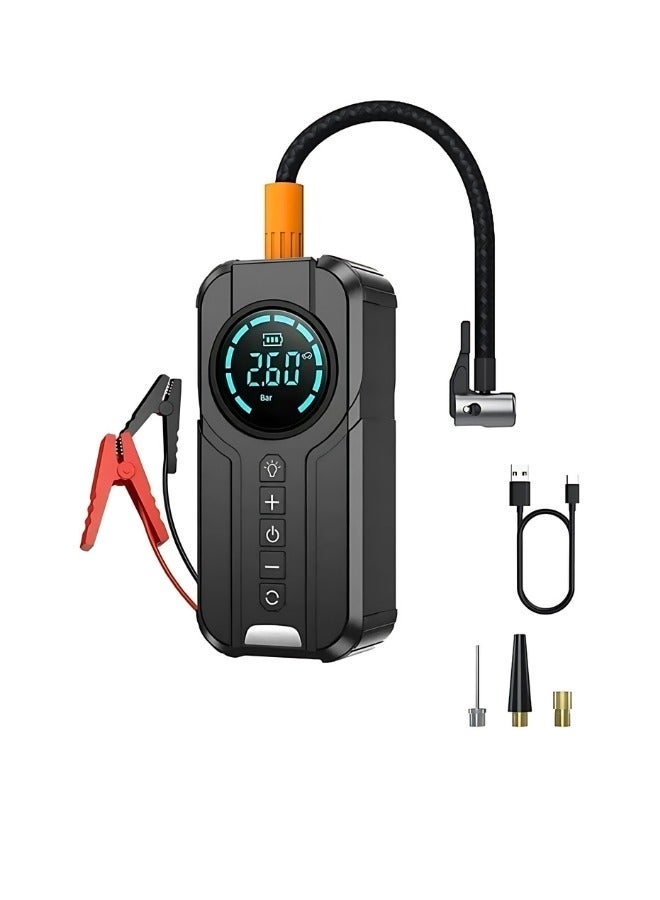 Denx DX414 | 6000 mAh portable car starter battery with built-in air blower - Image 1