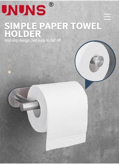 UNUNS Bathroom Hardware Accessories,5PCS Stainless Steel Bathroom Adhesive Towel Rack Set,Wall Mount Towel Ring Robe Towel Hooks For Bathroom  - Image 5