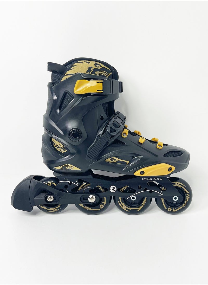 GT-Wheel Inline Skates for Adults Adjustable Speed Skating Shoes with Aluminum Frame & PU Wheels  - Image 2