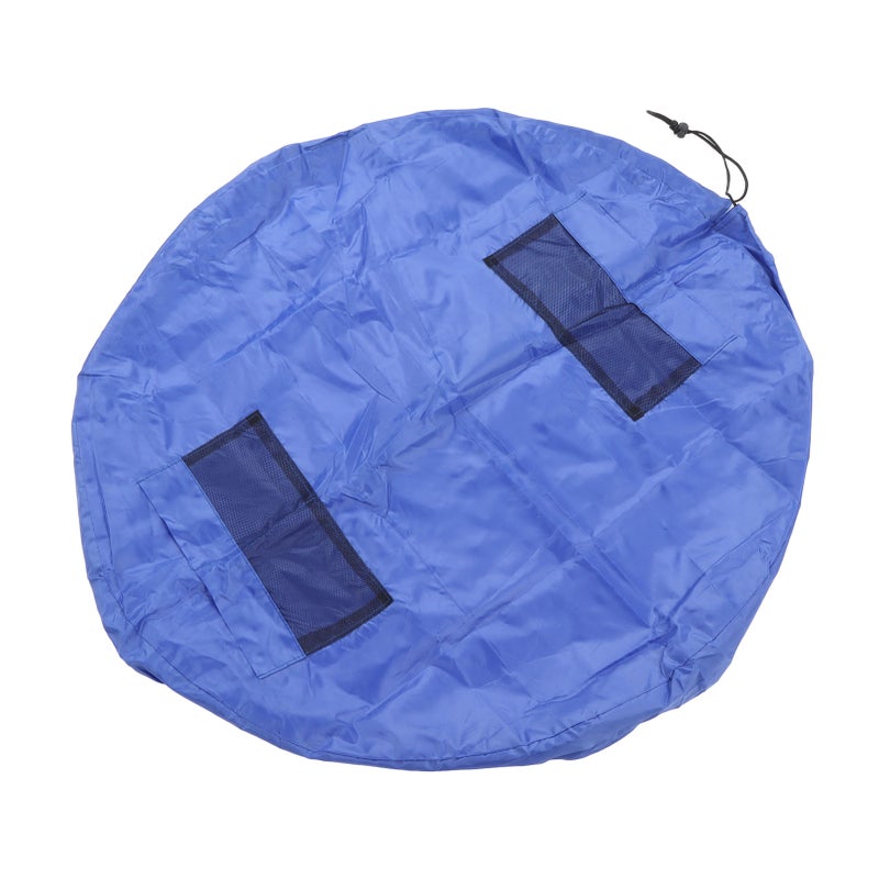 Toy Mat Storage Bag Polyester Waterproof Large Capacity Tear Resistant Multifunctional Drawstring Toy Storage Organizer Blue - Image 3