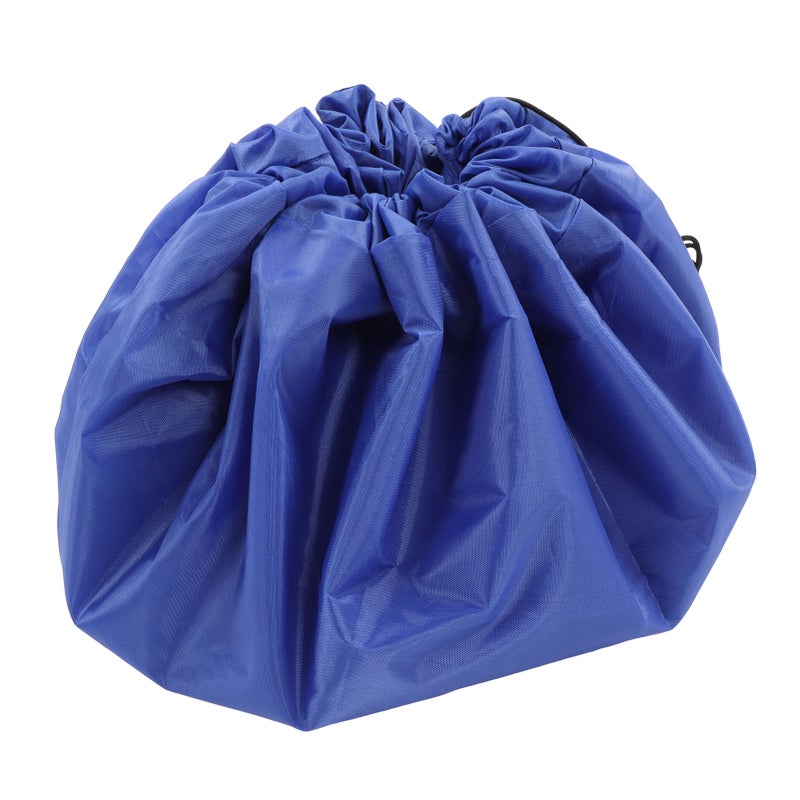Toy Mat Storage Bag Polyester Waterproof Large Capacity Tear Resistant Multifunctional Drawstring Toy Storage Organizer Blue - Image 5