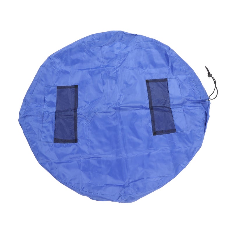 Toy Mat Storage Bag Polyester Waterproof Large Capacity Tear Resistant Multifunctional Drawstring Toy Storage Organizer Blue - Image 4