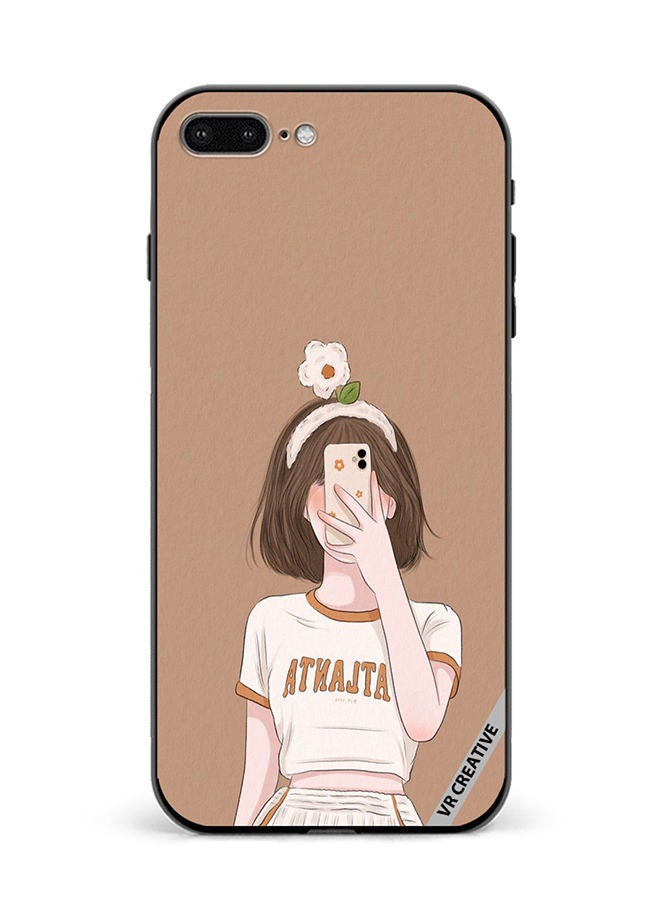 VR CREATIVE Protective Case Cover For Apple iPhone 7 Plus/8 Plus Flower On Head Design Multicolour - Image 1