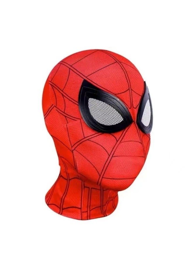 Spiderman headgear, eyes, movable luminous cos, touch light, USB charging, wearable headgear, children's role-playing toys - Image 1