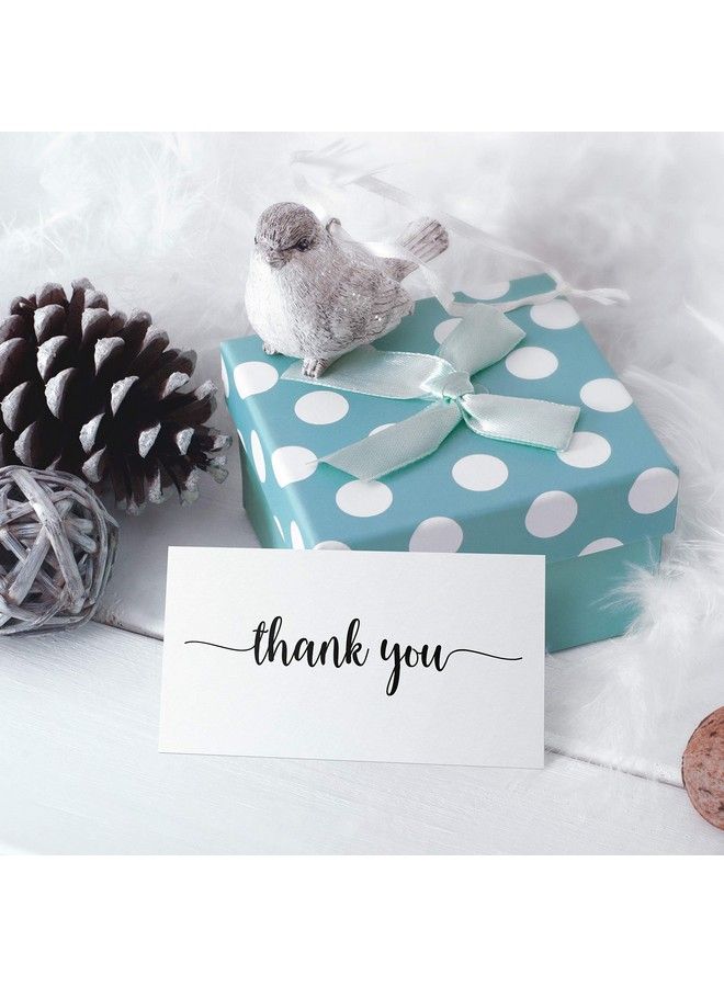 321Done Thank You Notecards Small (Set Of 50) Business Card Size 3.5" X 2" For Gifts Parties Weddings And Any Occasion Made In Usa White - Image 4