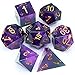 Haxtec DND Dice Set Sharp Edge Resin Dice with Dice Case Purple Black DD Dice for RPG Role Playing Games Compatible with Dungeons and Dragons Gift War Series - Image 2