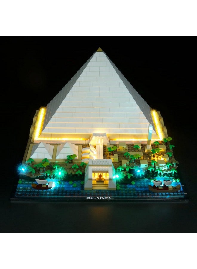 Vonado Led Light Kit For Lego Great Pyramid Of Giza 21058 Lights Set Compatible With Lego Model Building Kit 21058 (No Lego Set) Home Décor Diy Lighting For Lego Architecture Building Blocks - Image 1