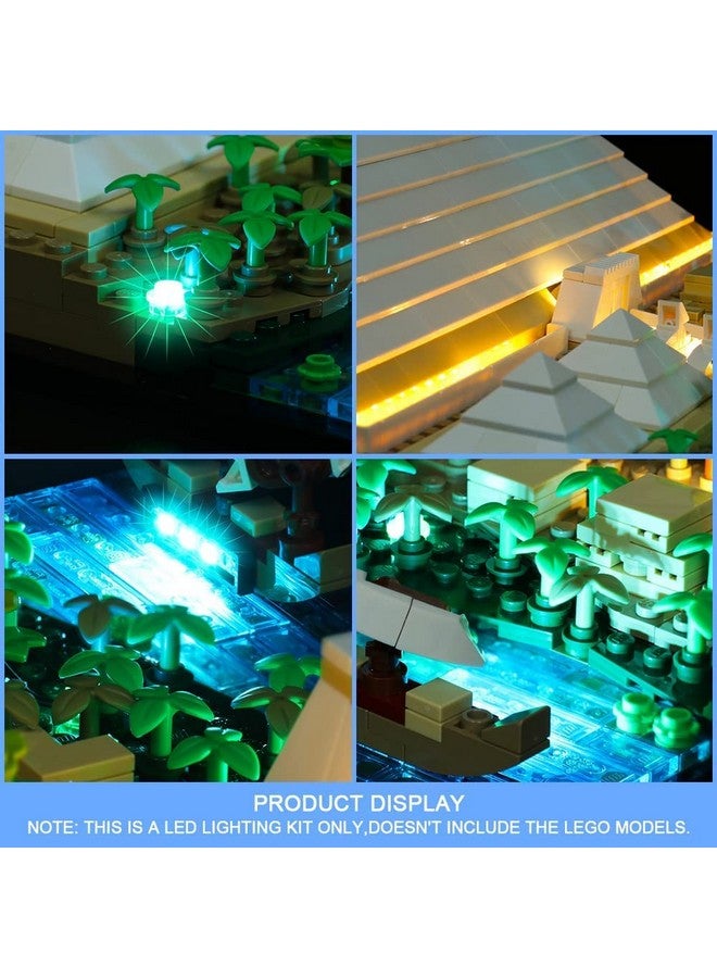 Vonado Led Light Kit For Lego Great Pyramid Of Giza 21058 Lights Set Compatible With Lego Model Building Kit 21058 (No Lego Set) Home Décor Diy Lighting For Lego Architecture Building Blocks - Image 3