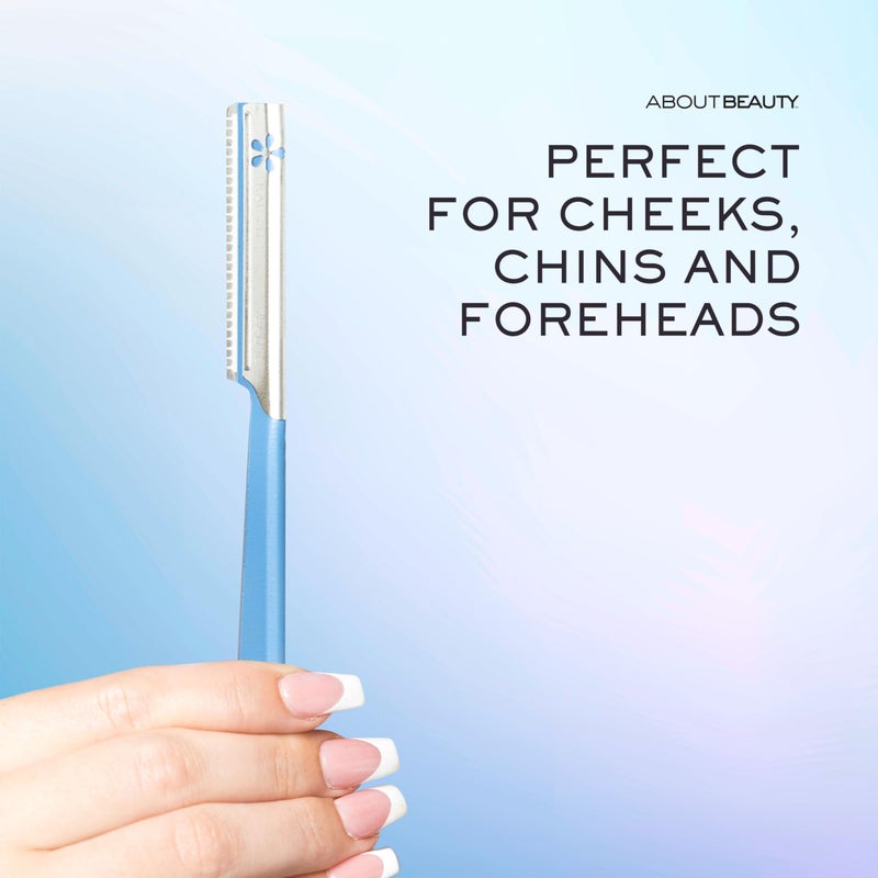 About Face Pro-Premium Facial Razors - 3 Beauty Groomers for Hair Removal, Ideal for Shaving, Exfoliating, Dermaplaning and Brow Shaping, Japanese Stainless Steel Gently Removes Facial Hair - Image 3