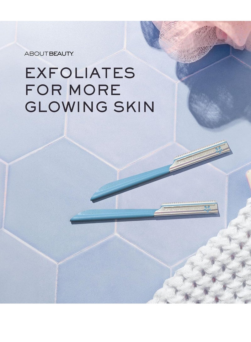 About Face Kai About Face Pro-Premium Professional Facial Razors; 3 Beauty Groomers per Package; Stainless Steel Razors for Hair Removal and Dermaplaning from Face, Neck, & Hairline  - Image 2