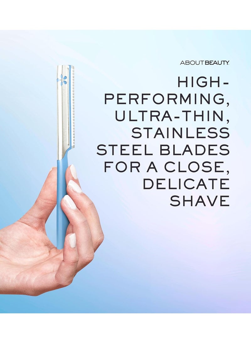 About Face Kai About Face Pro-Premium Professional Facial Razors; 3 Beauty Groomers per Package; Stainless Steel Razors for Hair Removal and Dermaplaning from Face, Neck, & Hairline  - Image 5