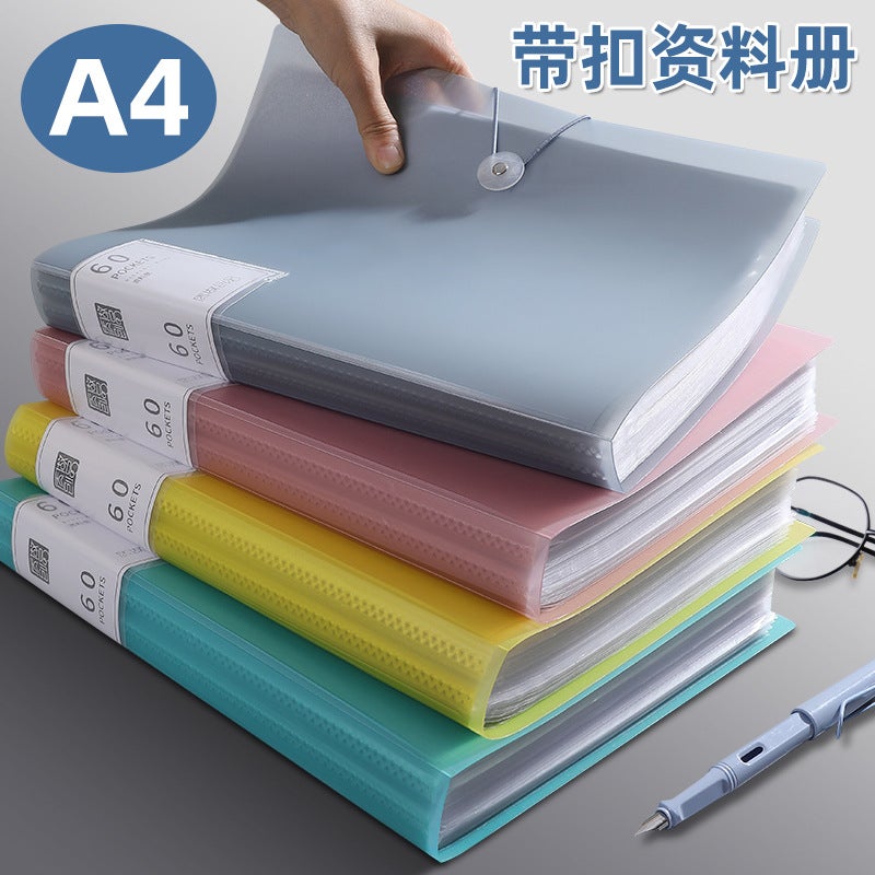 A4 Document Folder Insert Pages Certificate Exam Paper Storage Bag Student Portfolio Clip Pregnancy Check Collection Book Certificate - Image 2