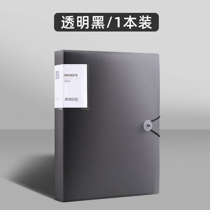 A4 Document Folder Insert Pages Certificate Exam Paper Storage Bag Student Portfolio Clip Pregnancy Check Collection Book Certificate - Image 1
