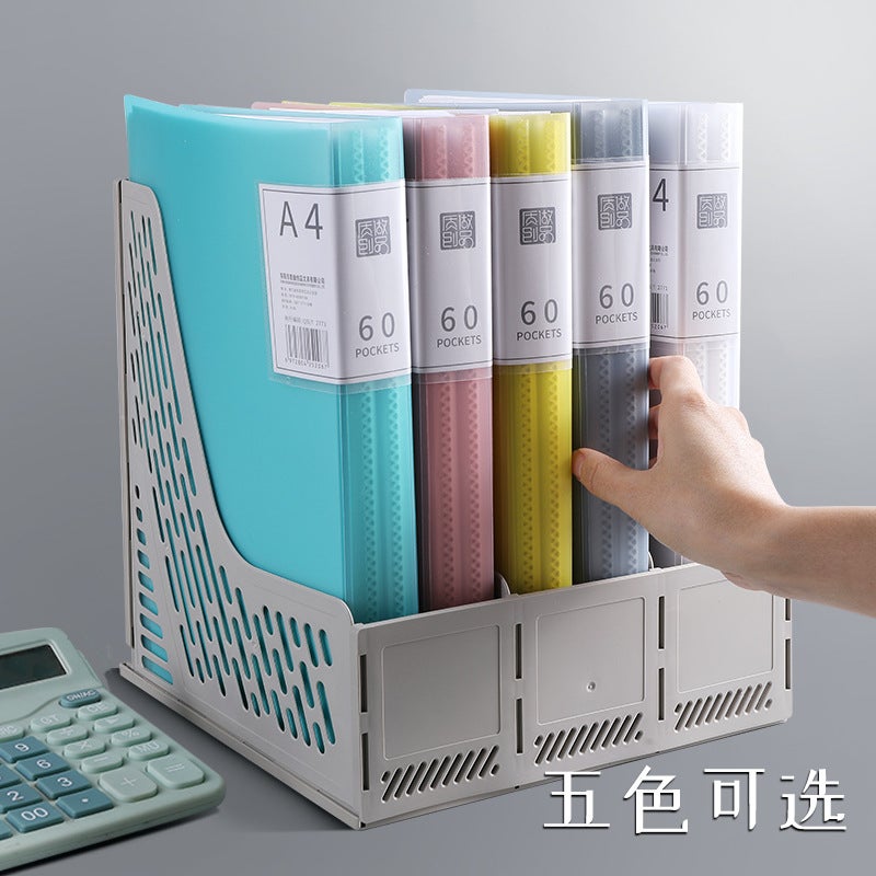 A4 Document Folder Insert Pages Certificate Exam Paper Storage Bag Student Portfolio Clip Pregnancy Check Collection Book Certificate - Image 3