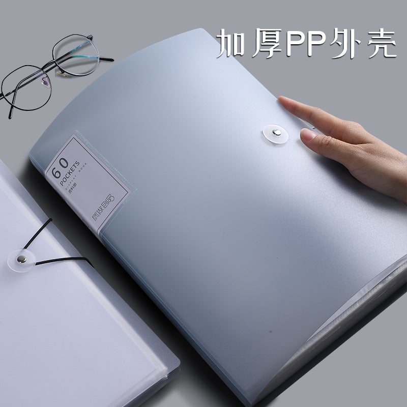 A4 Document Folder Insert Pages Certificate Exam Paper Storage Bag Student Portfolio Clip Pregnancy Check Collection Book Certificate - Image 5